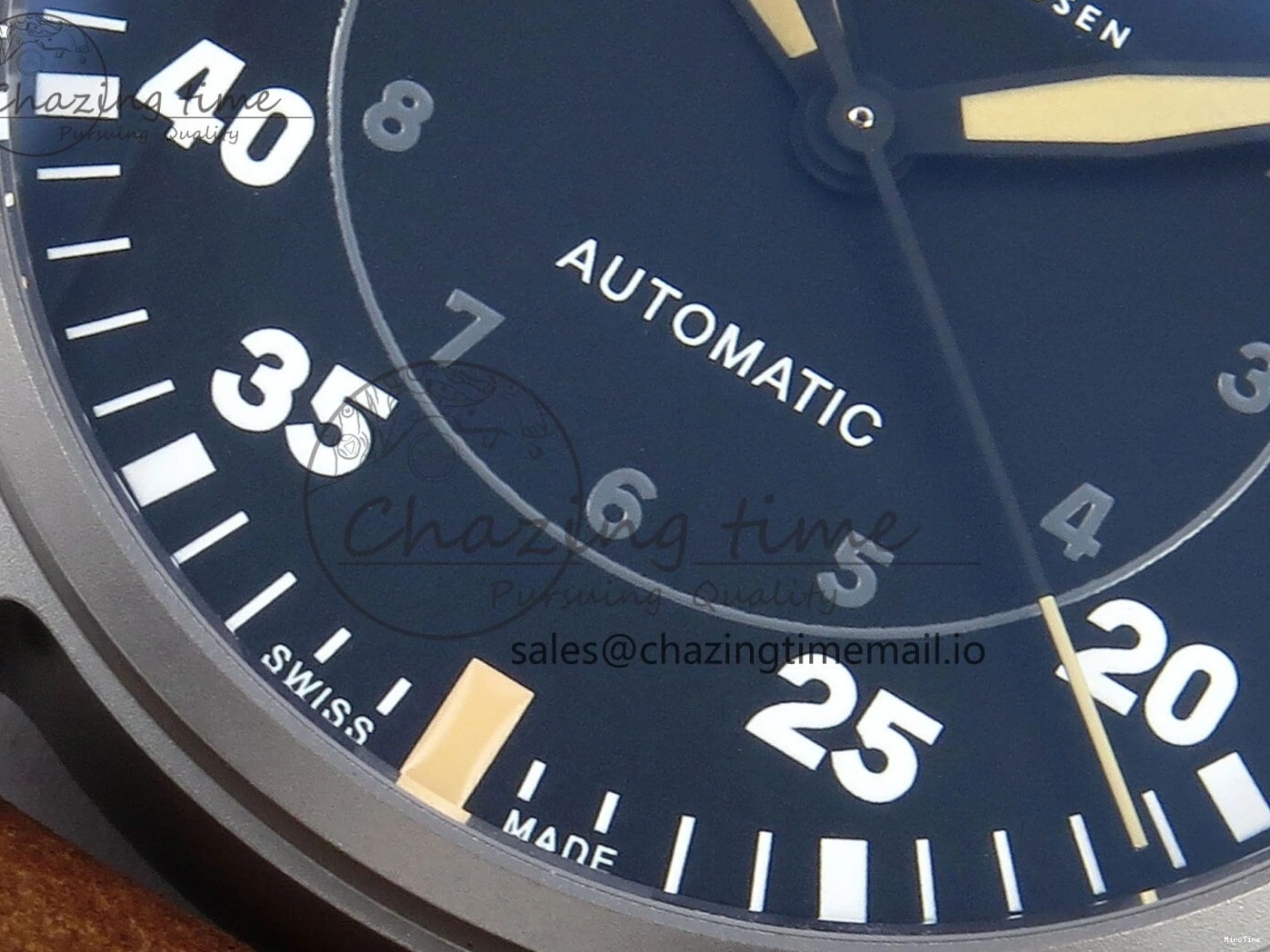 MIROTIME 0225 Big Pilot IW329701 M+F 1:1 Best Edition Black Dial on Brown Leather Strap MY RelaxedFit 7005